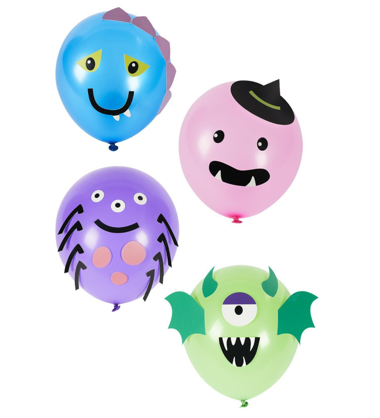 Monster fialové balónky
