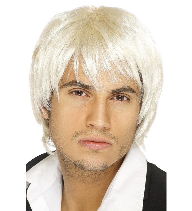Boy band paruka - bílá
