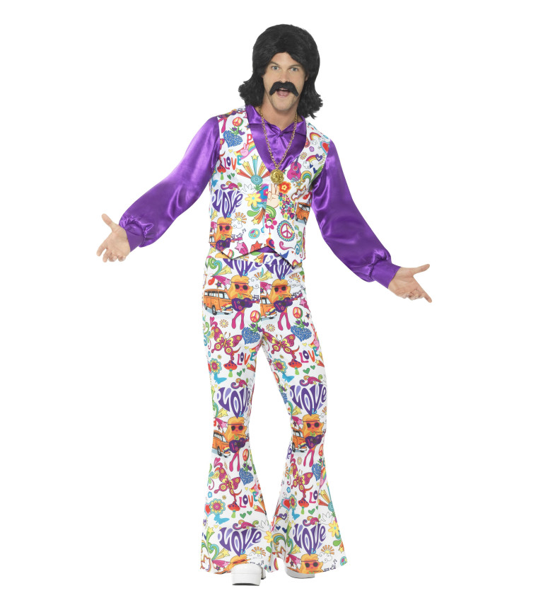 Pánský kostým 60s Groovy hippie