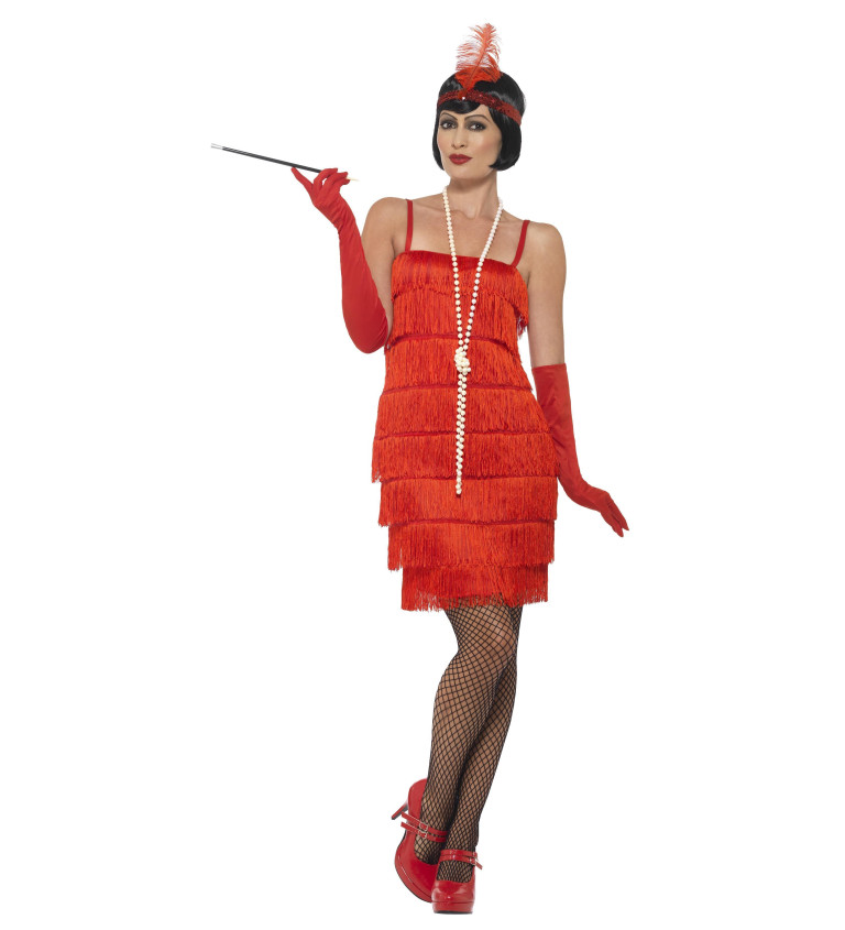 Červený flapper kostým