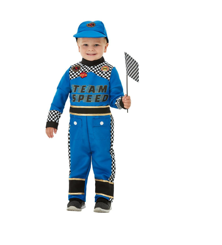Dětský kostým modrý závodník