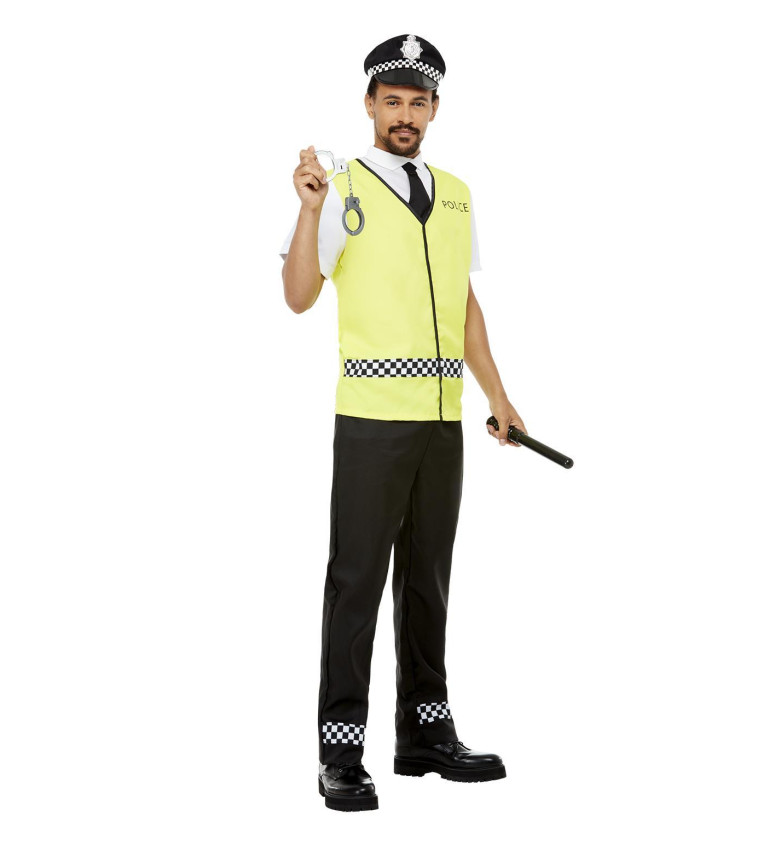 Pánský kostým Policista žlutý