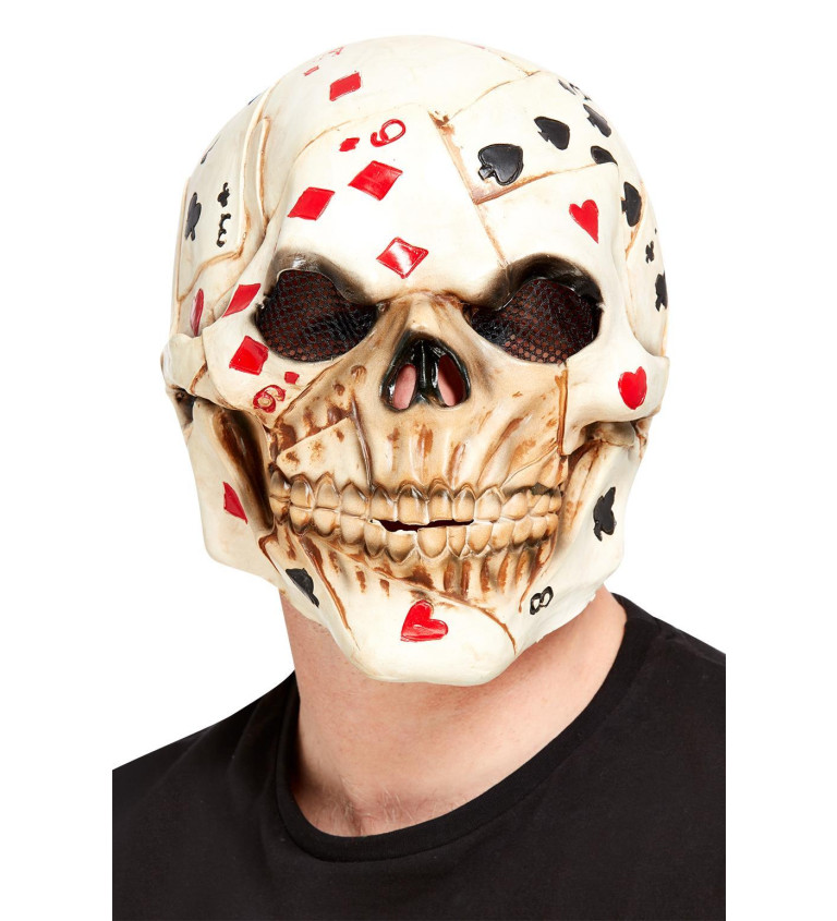 Celohlavová maska Lebka - Poker