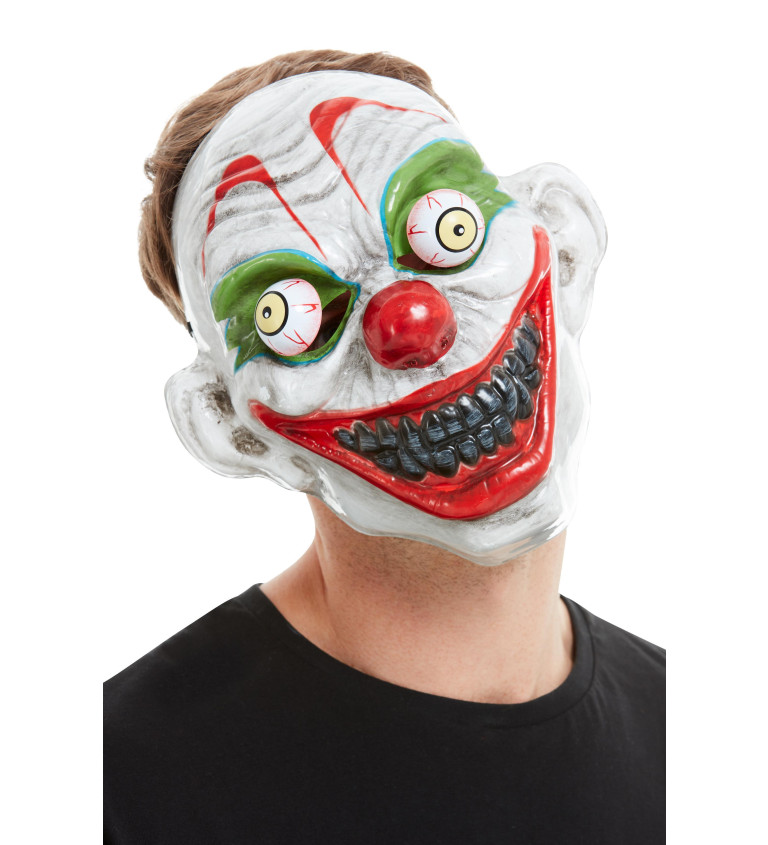 Maska děsivý klaun a hýbací oči