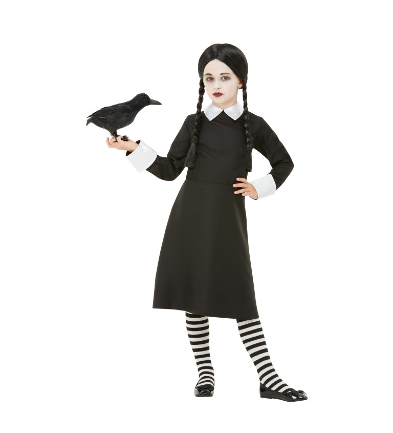 Dětský kostým dívka z Addamsovy rodiny