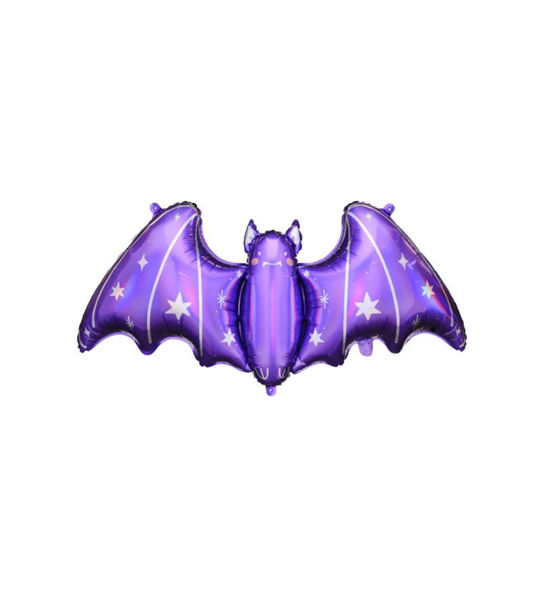Fóliový fialový balón - netopýr