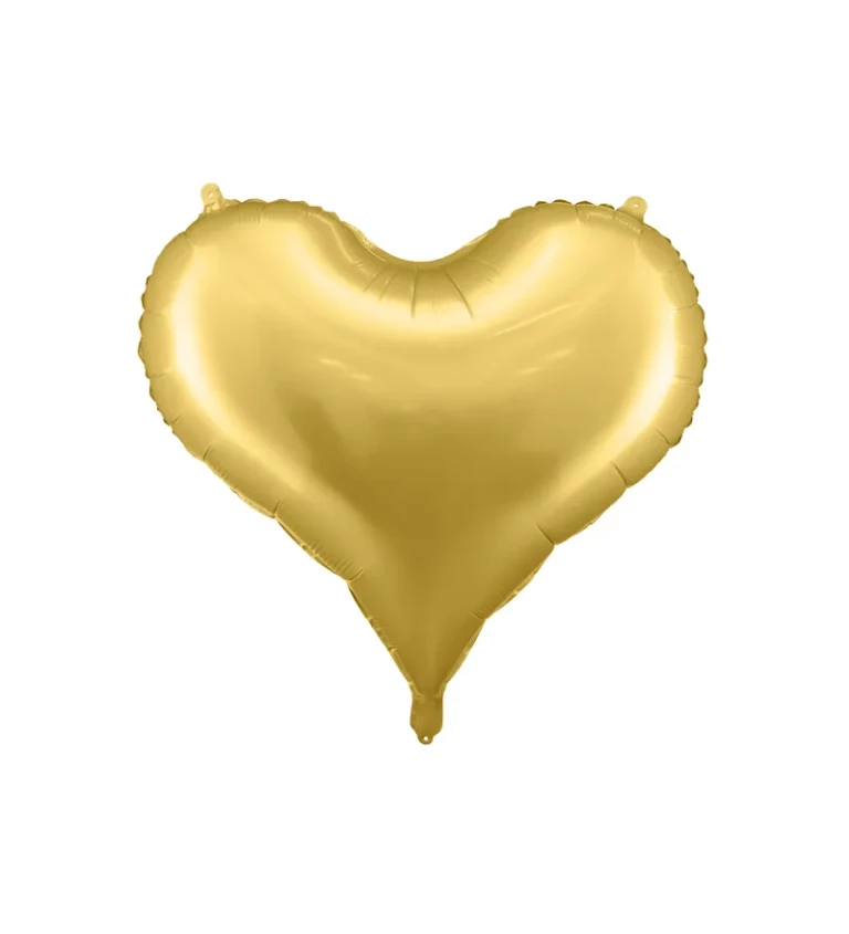 Balónek - srdce, zlatý