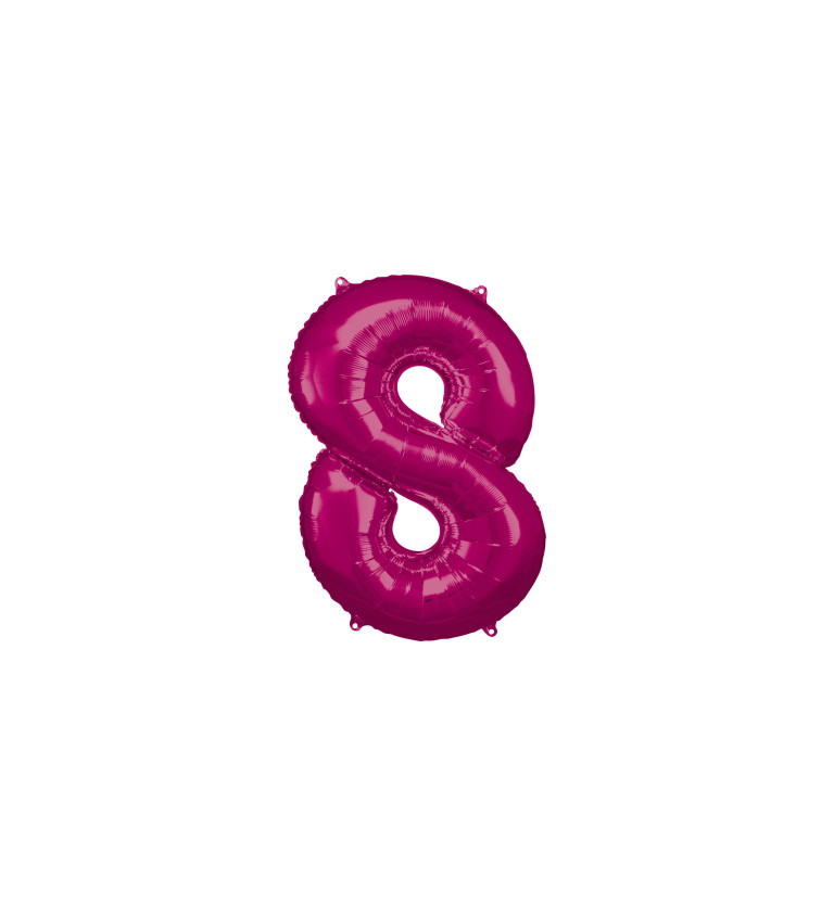 Balónek růžový fóliový 8