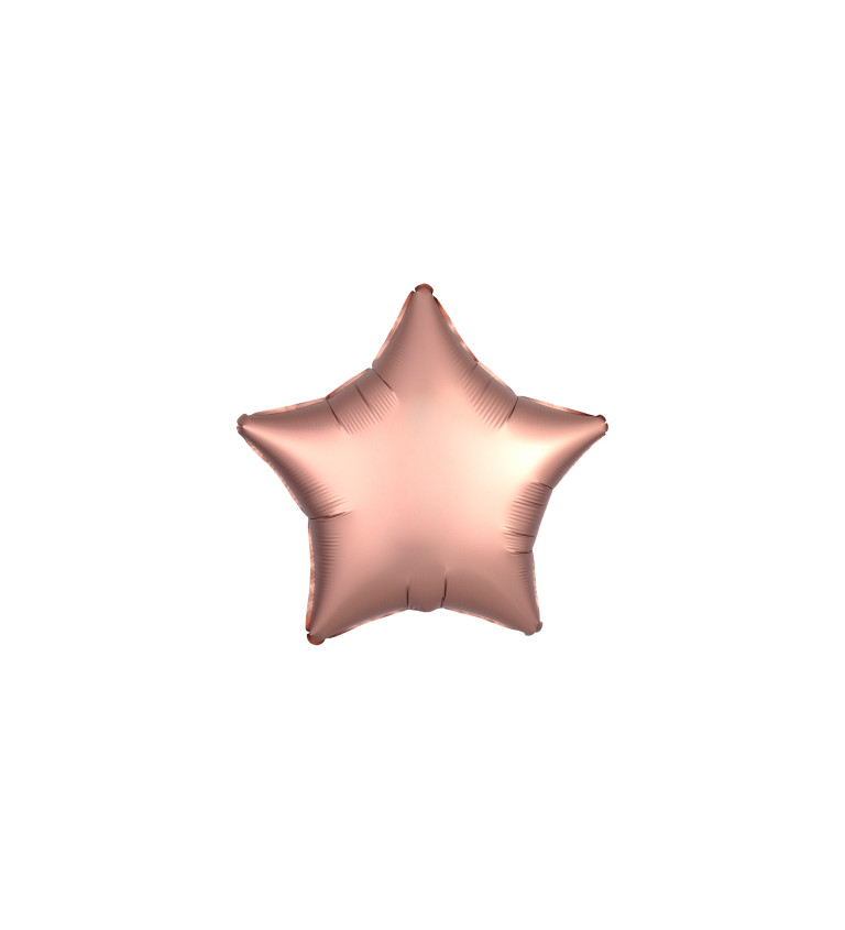 Balónek hvězda rosegold