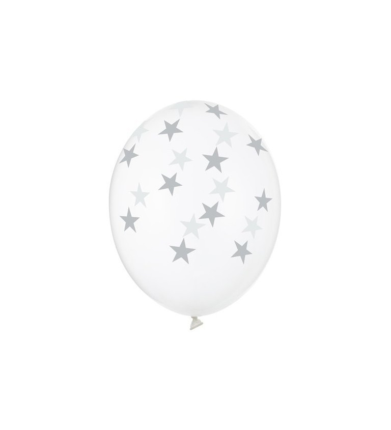 Balónek - stříbrné hvězdy