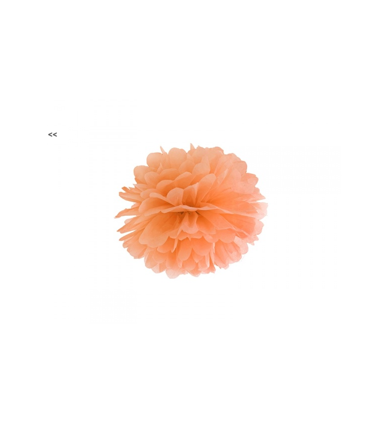 Papírový pompom – oranžový