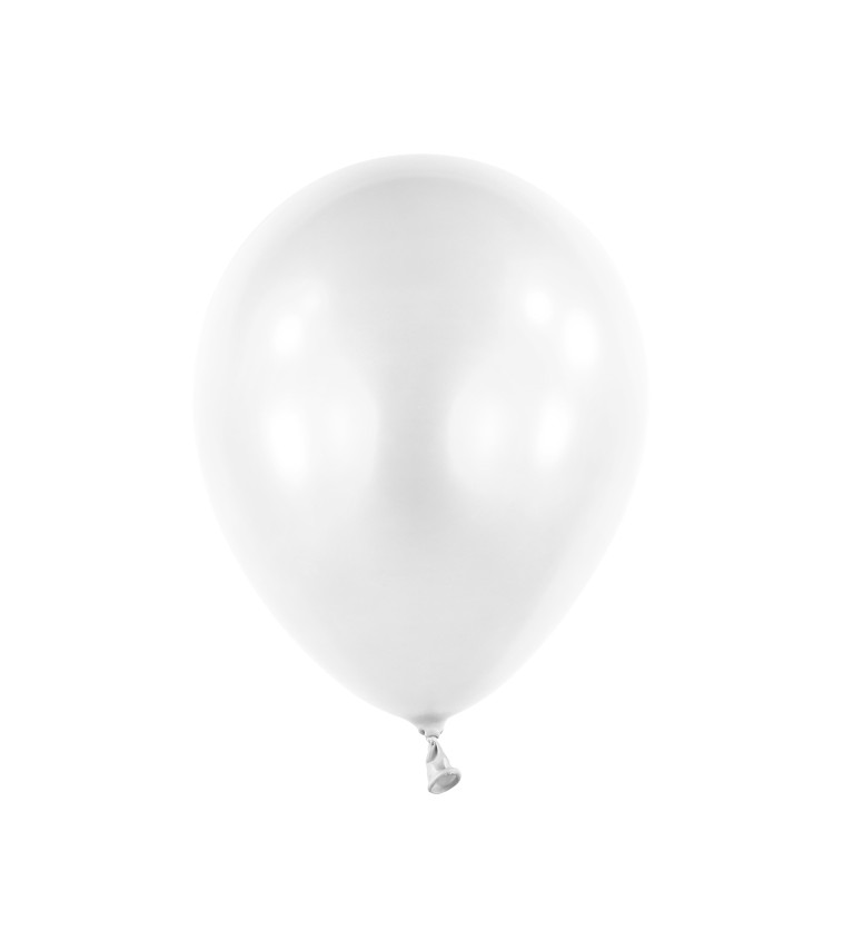 Bílo- perleťový balónek