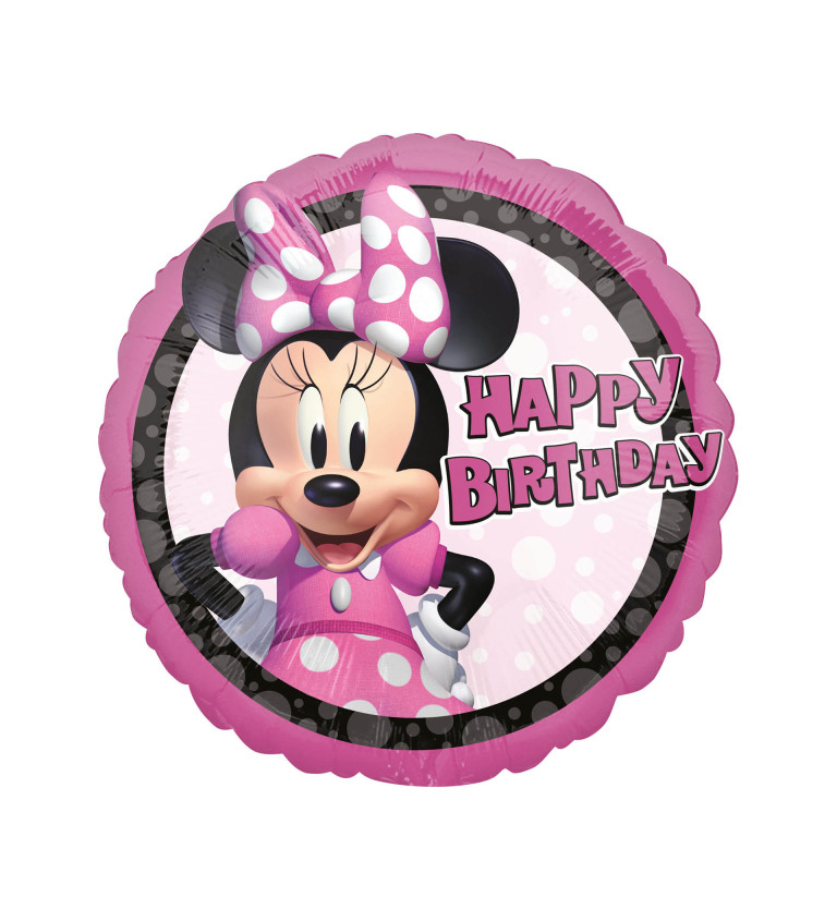 Minnie balónek Happy Birthday