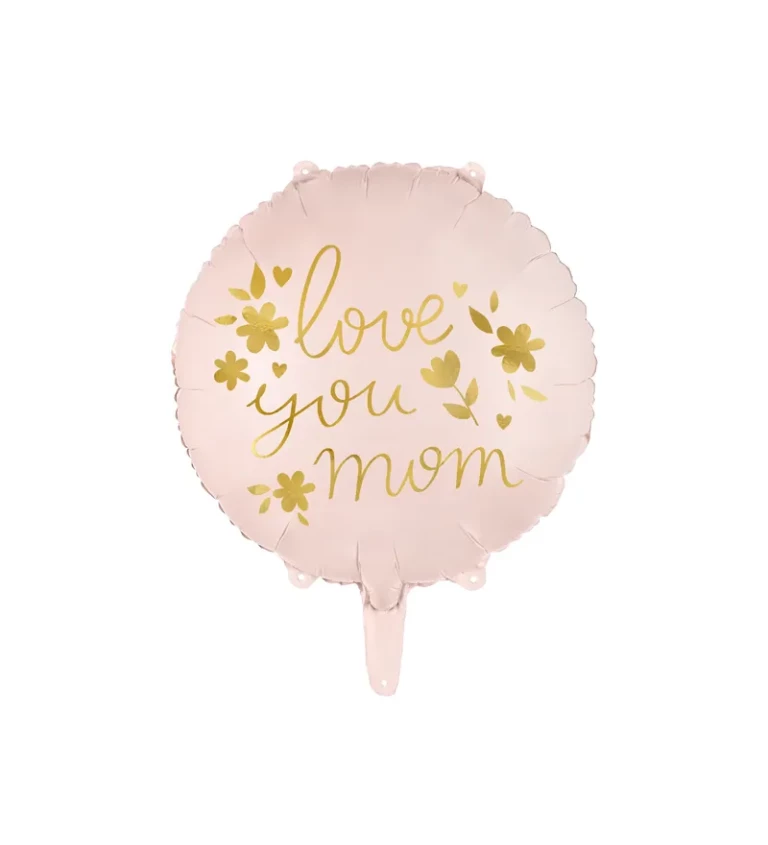 Fóliový balónek s nápisem ''Love you mom''