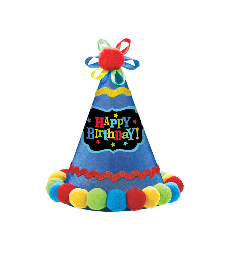Fóliový balónek - čepice Happy Birthday