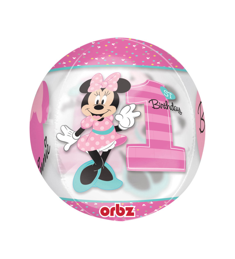 Balónek Minnie - Birthday girl