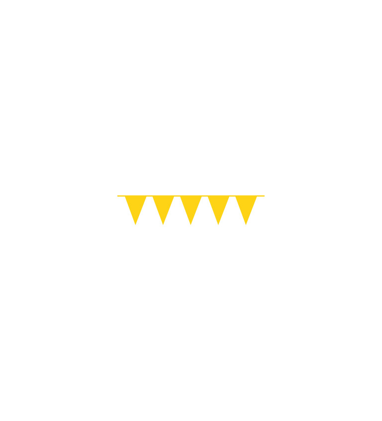 Vlajková girlanda - žlutá