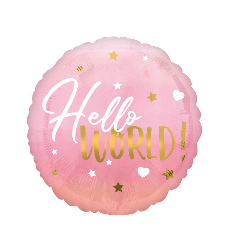 Růžový balón - Hello World!