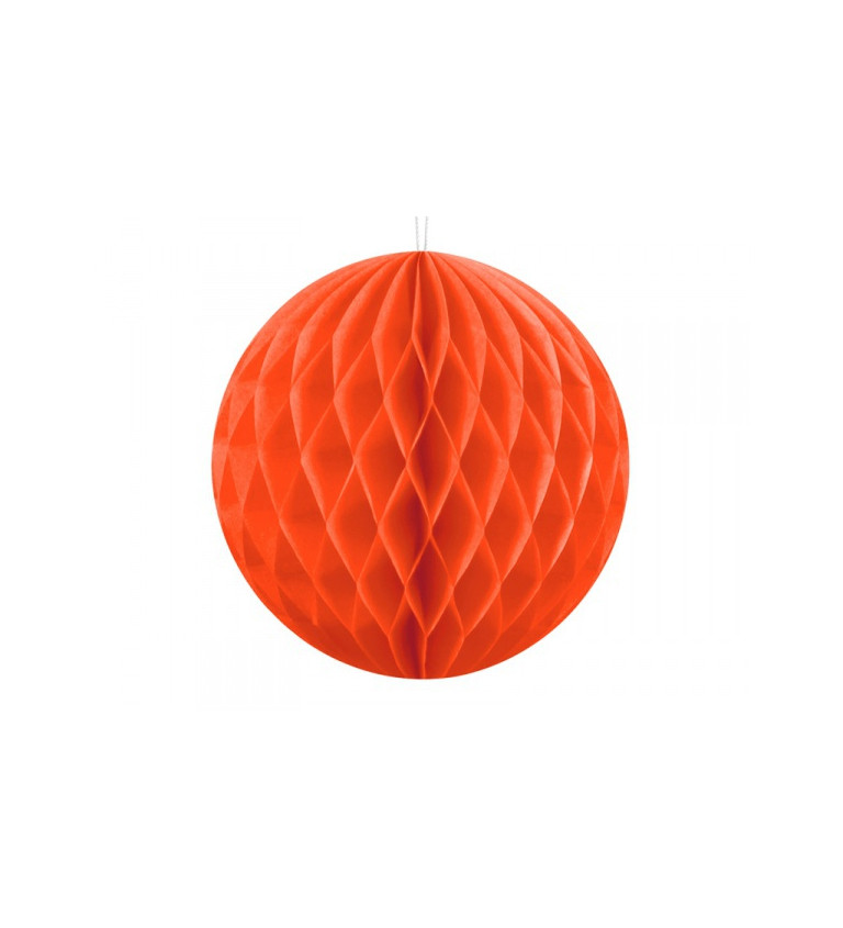 Oranžová papírová koule II dekorace