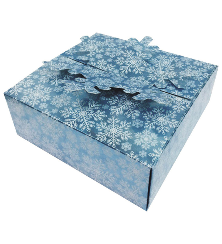 Skládací dárková krabička - modrá