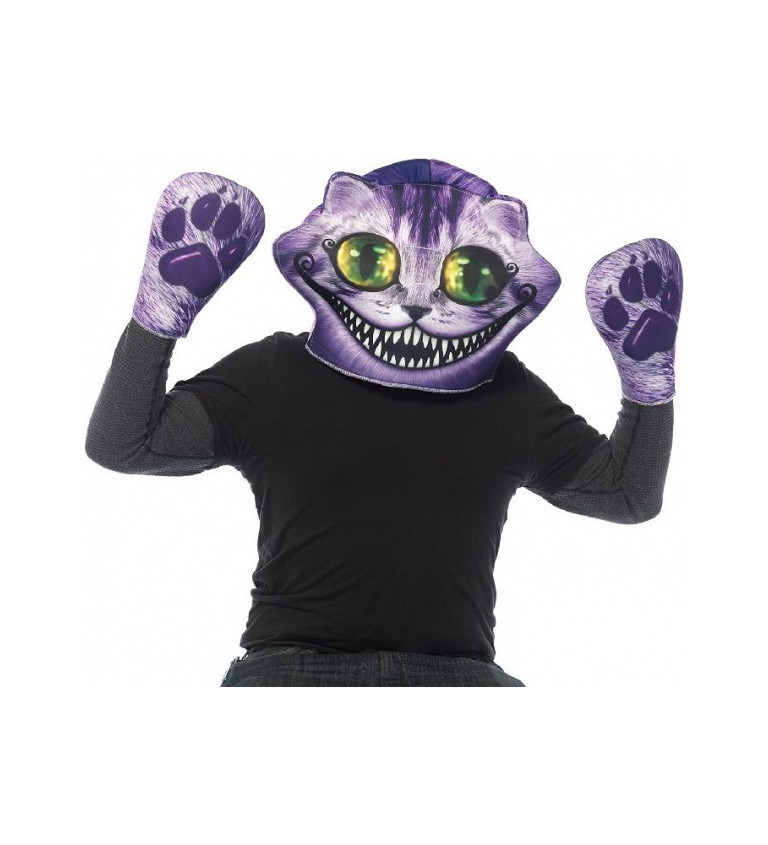 Pěnová maska Cheshire a rukavice