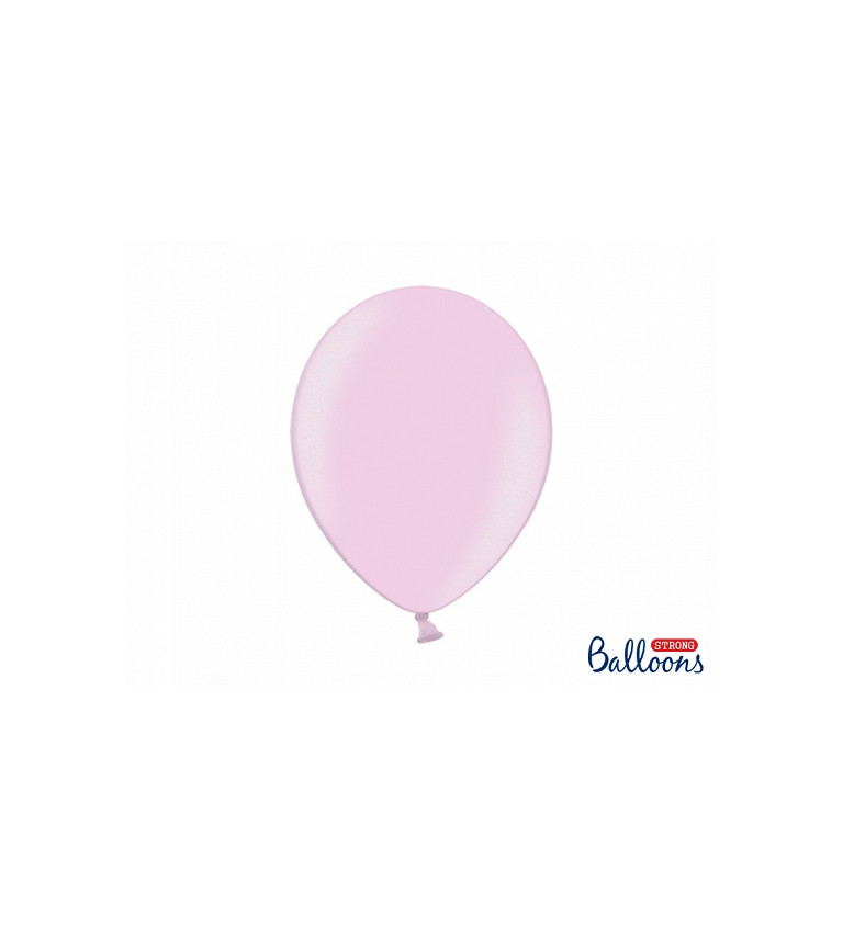 Balónek - metalická růžová (100ks)