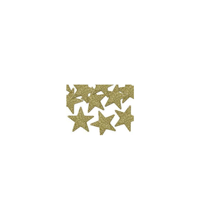 Dekorace - hvězdy metalicky zlaté