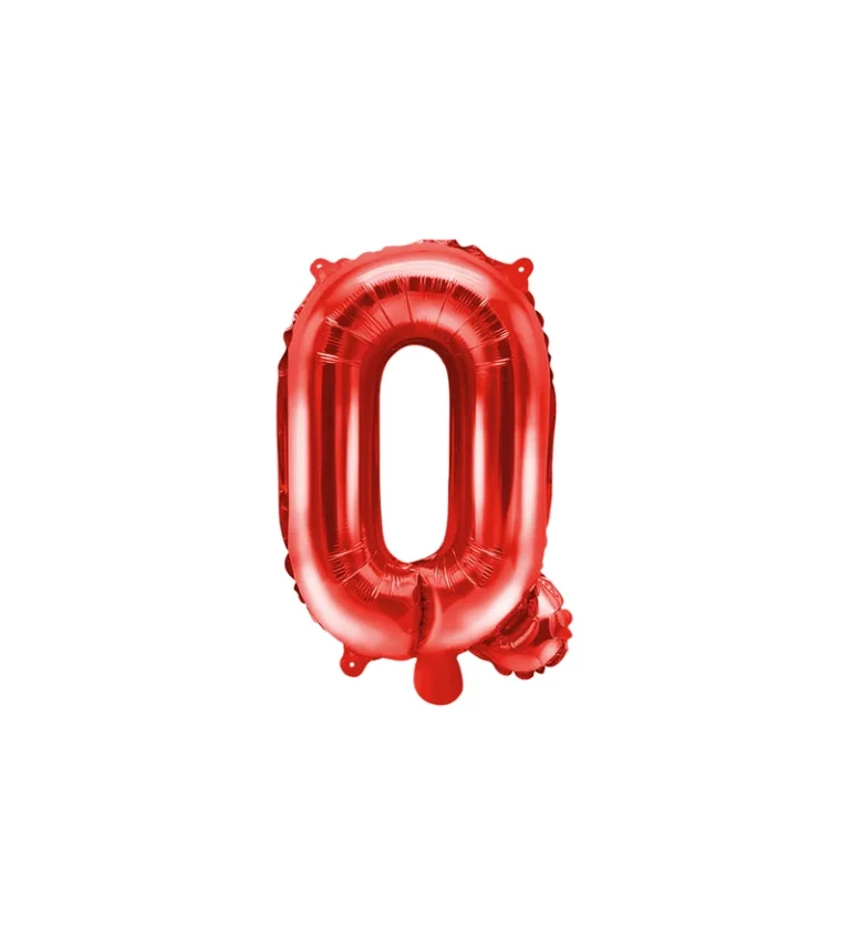 Fóliový balónek písmeno "Q" - červený