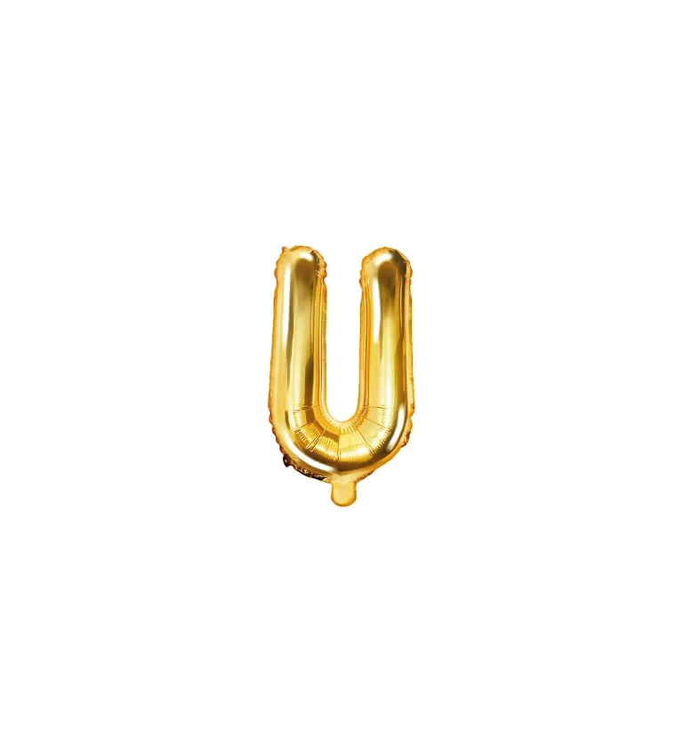 Balón písmeno ''U'' ve zlaté barvě