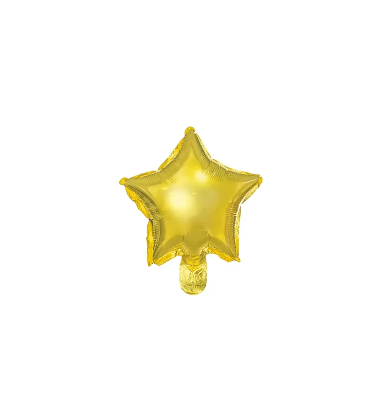 Fóliový zlatý balónek hvězda