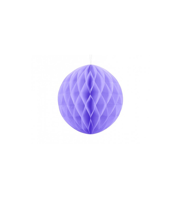 Papírová dekorační koule - světle fialová