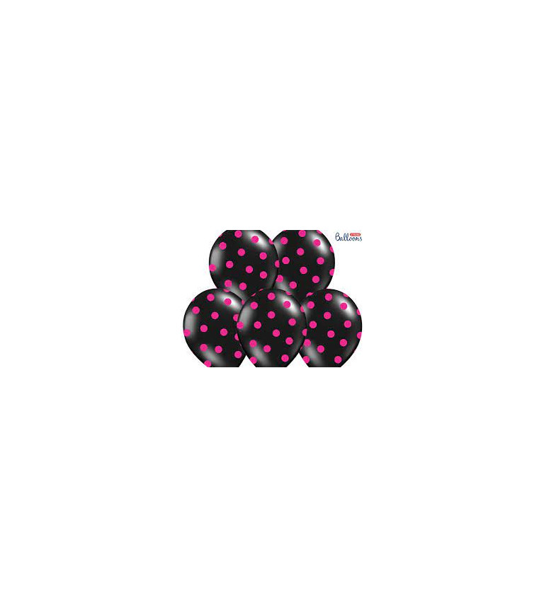 Balónky černé s puntíky