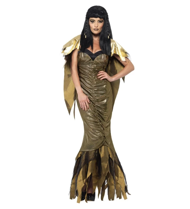Dámský kostým Kleopatra, barva černo-zlatá