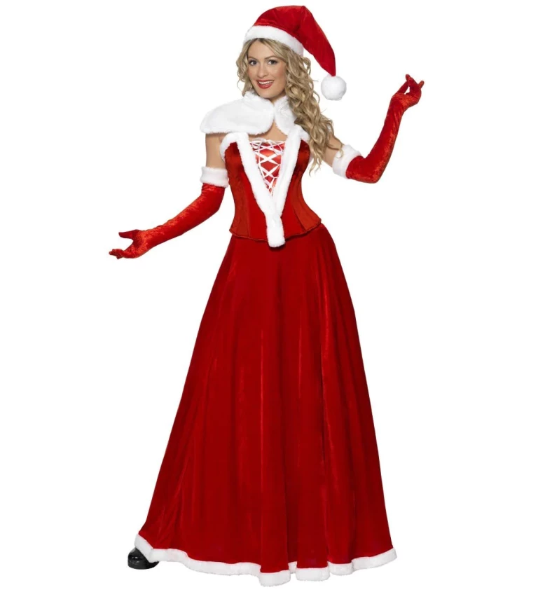 Dámský kostým Miss Santa superdeluxe