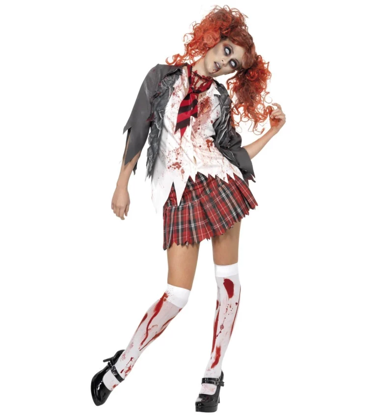 Dámský kostým Zombie žákyně