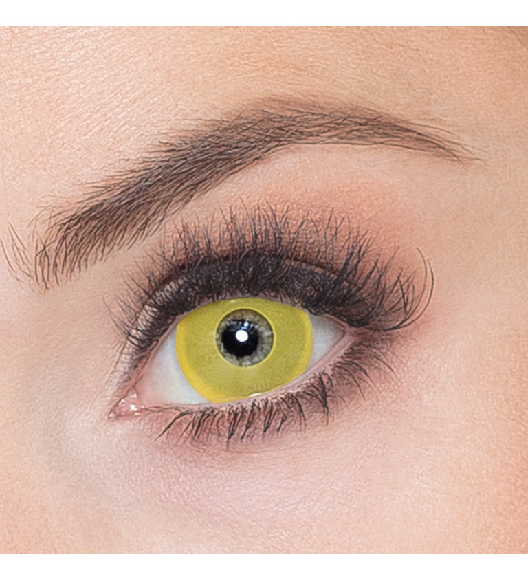 Žluté kontaktní čočky