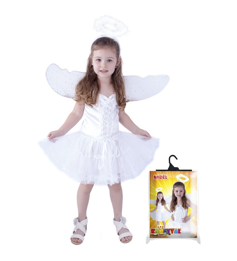 Dětsky kostým anděl – S (4-6let)