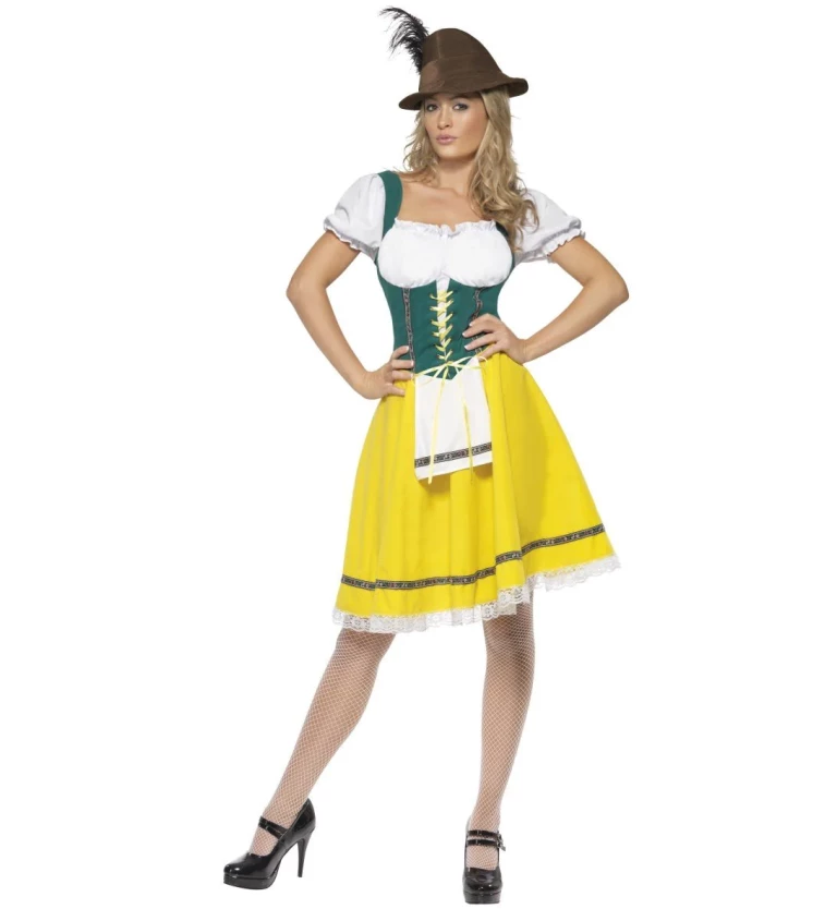 Dámsky kostým Oktoberfest, barva žlutá