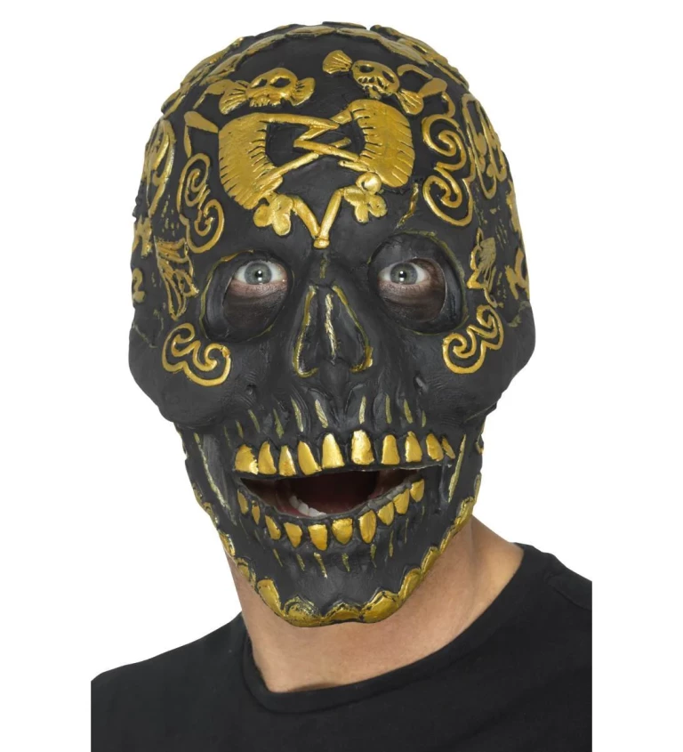 Černo- zlatá maska kostlivce