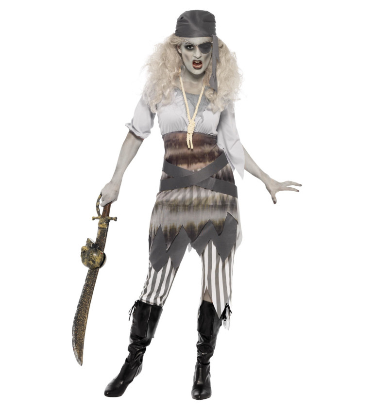 Dámský kostým Zombie pirátka legíny
