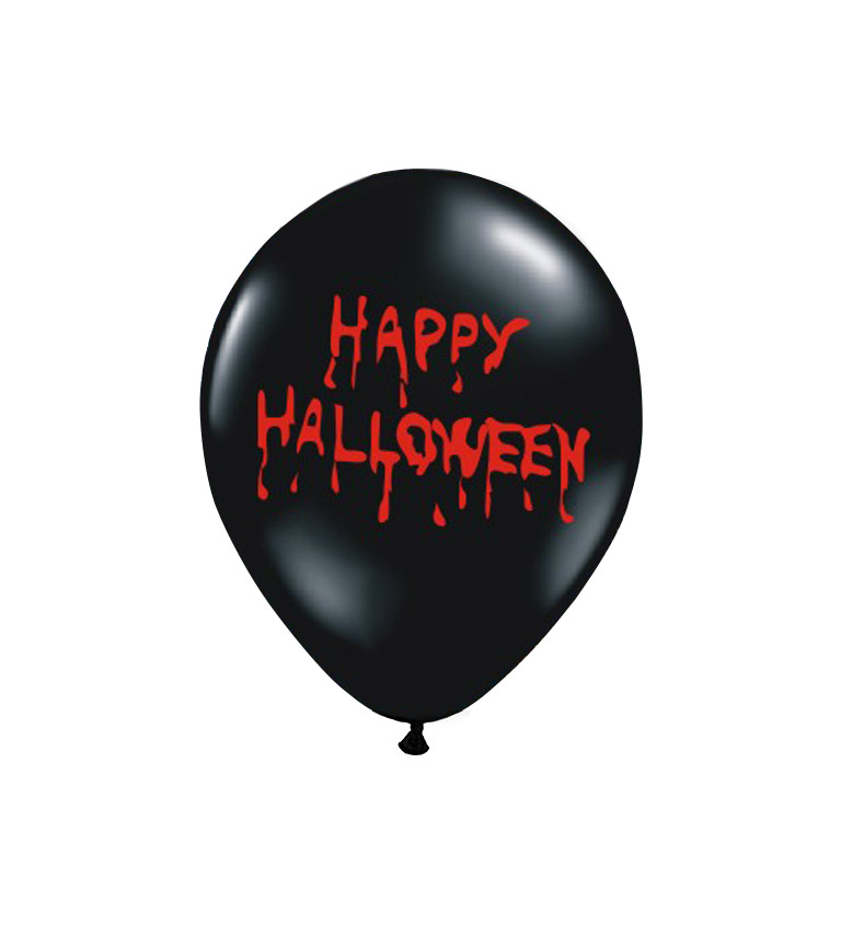 Černé balónky Happy Halloween, 50 ks