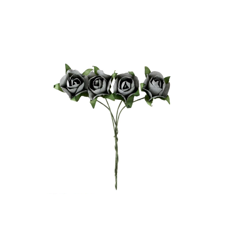 Dekorace šedivé růže
