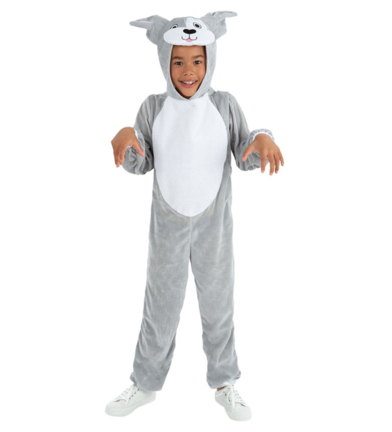 Dětský kostým Šedo-bílý pejsek