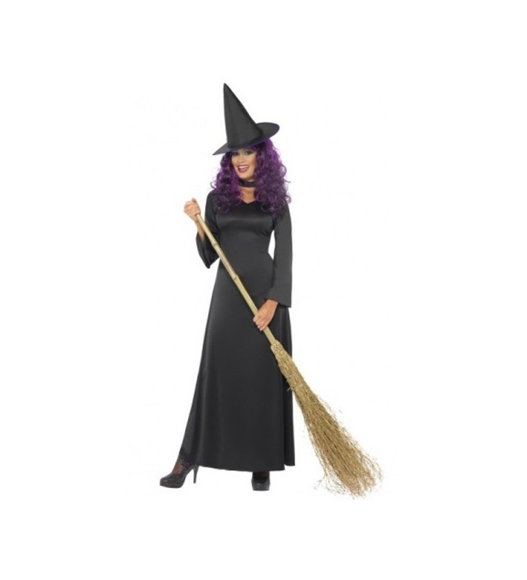 Dámský kostým Čarodějnice, černé šaty