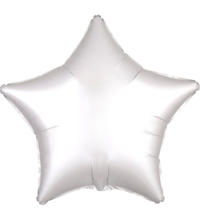 Fóliový balonek - hvězda bílý
