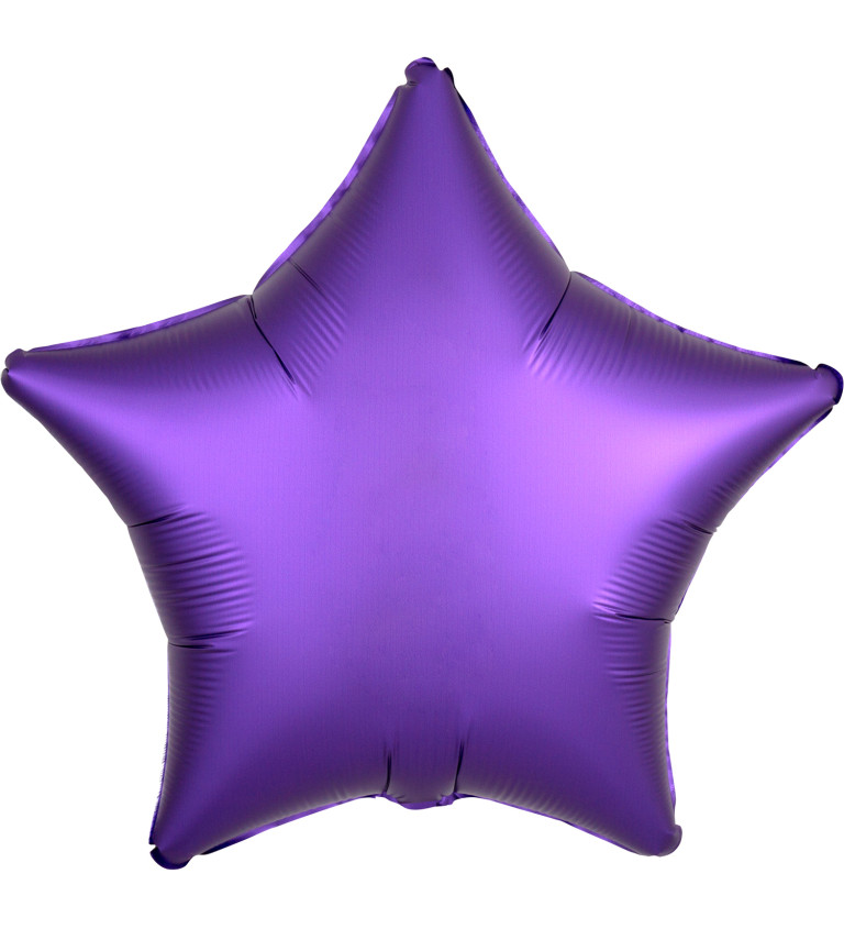 Foliový balónek hvězda - fialový