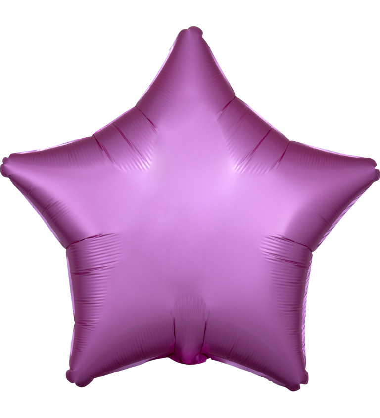 Foliový balónek hvězda - růžový