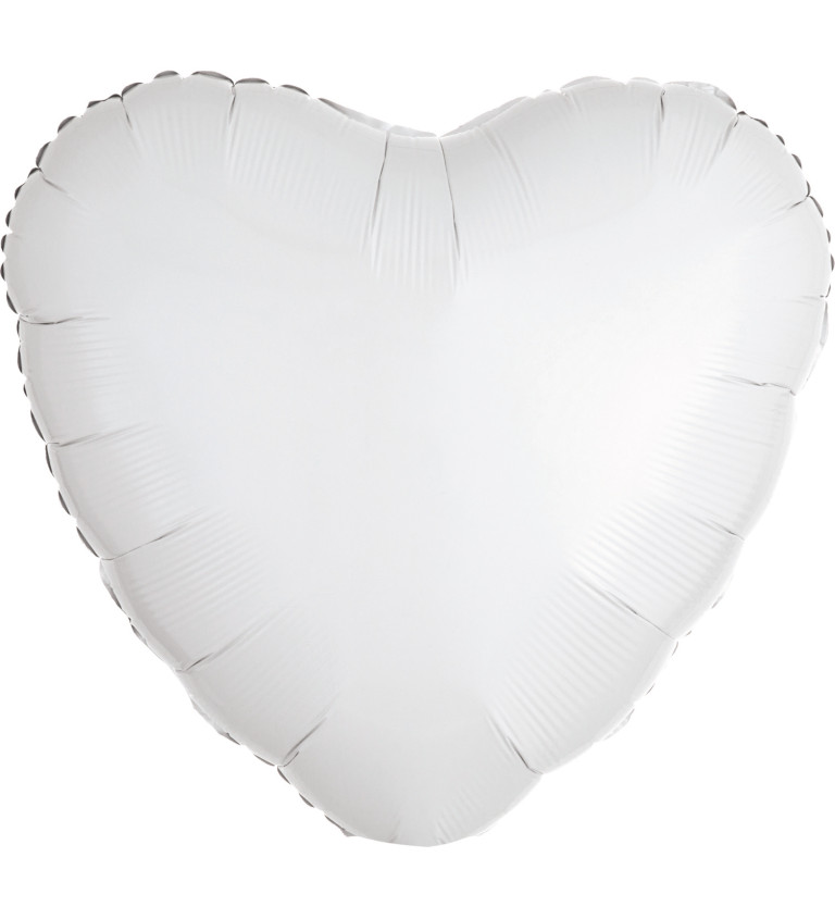 Balón srdce bílé
