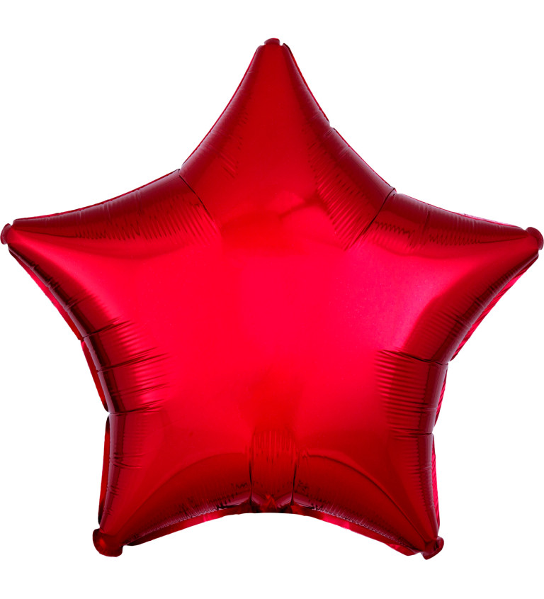 Foliový balón hvězda červená