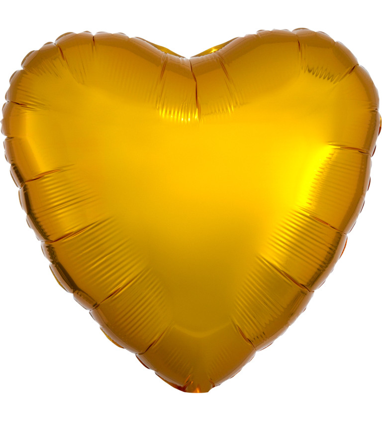 Fóliový balón žluté srdce